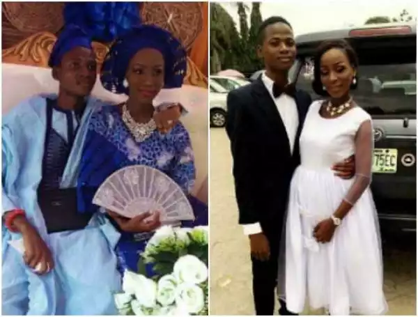 Viral photos of 24-year-old Nigerian groom and his 20-year-old bride